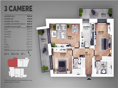 Apartament 3 camere in Virtutii ParkFaza II !